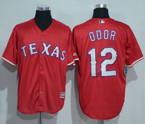 Rangers #12 Rougned Odor Red New Cool Base Stitched MLB Jersey - Click Image to Close